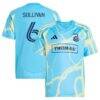 Cavan Sullivan Philadelphia Union adidas Youth 2025 The Voltage Kit Replica Player Jersey - Blue - Front View