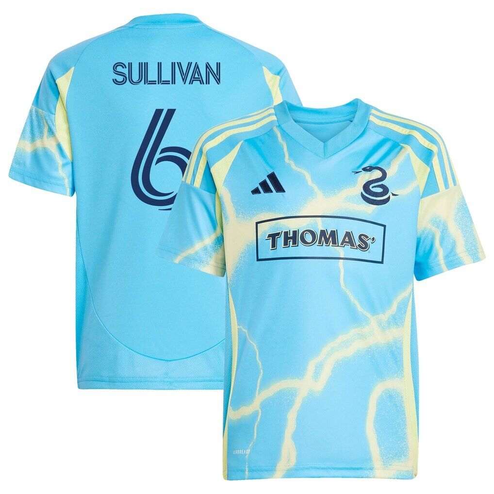 Cavan Sullivan Philadelphia Union adidas Youth 2025 The Voltage Kit Replica Player Jersey