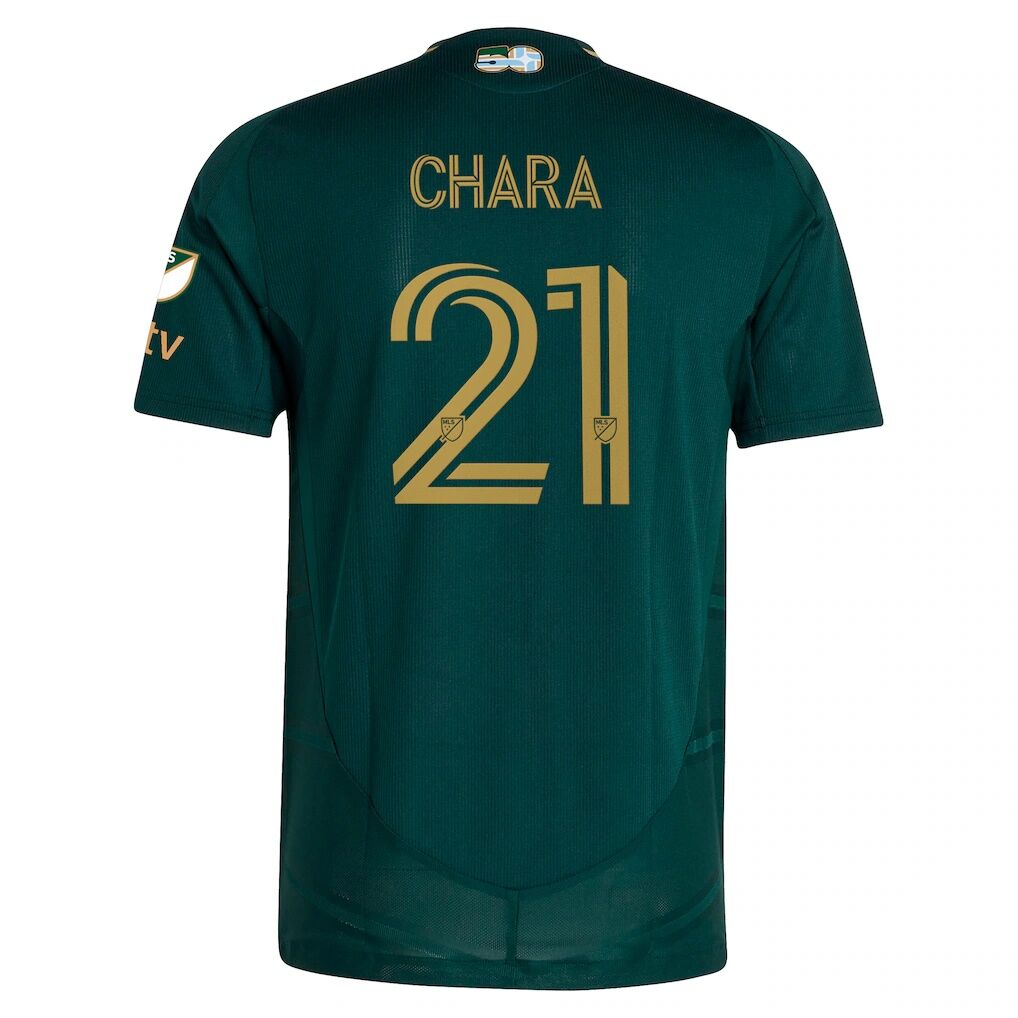 Diego Chara Portland Timbers adidas 2025 Forever Green & Gold Authentic Player Jersey