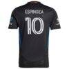 Cristian Espinoza San Jose Earthquakes adidas 2025 Headliner Authentic Player Jersey - Black - Detail View