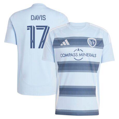 Jake Davis Sporting Kansas City adidas 2025 One KC Replica Player Jersey - - Front View