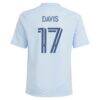 Jake Davis Sporting Kansas City adidas Youth 2025 One KC Replica Player Jersey - - Detail View