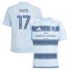Jake Davis Sporting Kansas City adidas Youth 2025 One KC Replica Player Jersey - - Front View