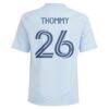 Erik Thommy Sporting Kansas City adidas Youth 2025 One KC Replica Player Jersey - - Detail View