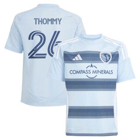 Erik Thommy Sporting Kansas City adidas Youth 2025 One KC Replica Player Jersey - - Front View
