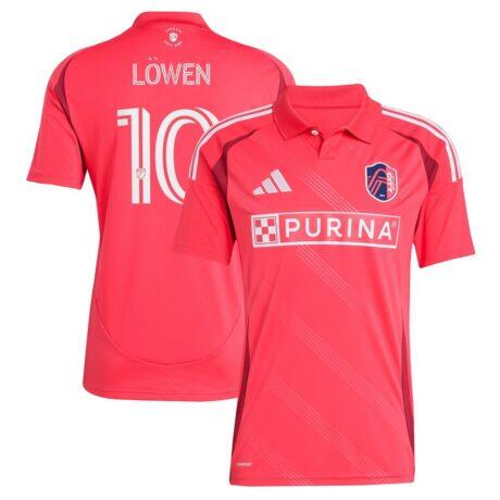 Eduard Löwen St. Louis City SC adidas 2025 Forever CITY Red Replica Player Jersey - Red - Front View