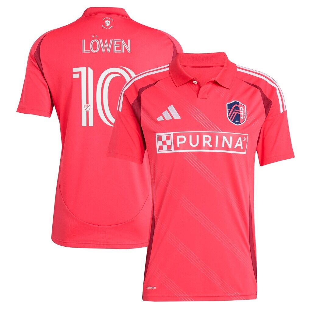 Eduard Löwen St. Louis City SC adidas 2025 Forever CITY Red Replica Player Jersey