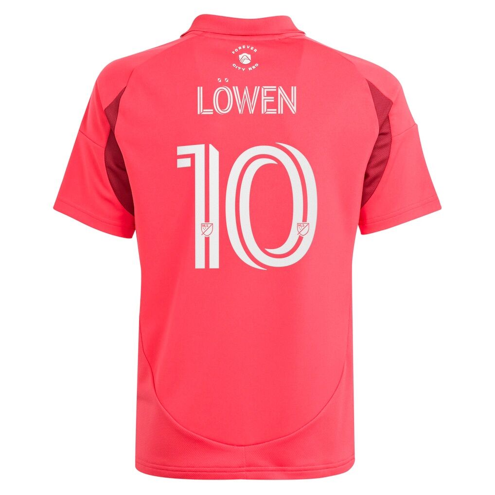 Eduard Löwen St. Louis City SC adidas Youth 2025 Forever CITY Red Replica Player Jersey