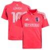 Eduard Löwen St. Louis City SC adidas Youth 2025 Forever CITY Red Replica Player Jersey - Red - Front View