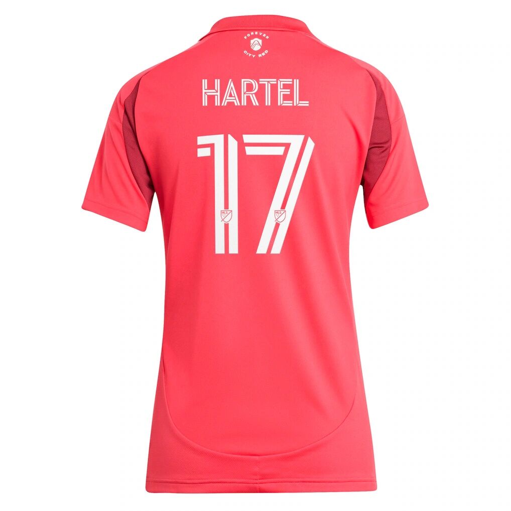 Marcel Hartel St. Louis City SC adidas Women's 2025 Forever CITY Red Replica Player Jersey
