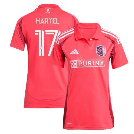 Marcel Hartel St. Louis City SC adidas Women's 2025 Forever CITY Red Replica Player Jersey - Red - Front View