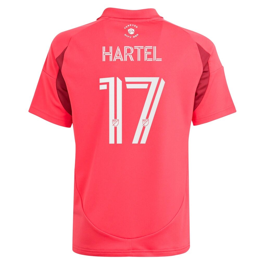 Marcel Hartel St. Louis City SC adidas Youth 2025 Forever CITY Red Replica Player Jersey