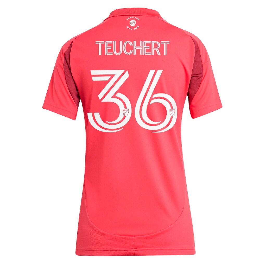 Cedric Teuchert St. Louis City SC adidas Women's 2025 Forever CITY Red Replica Player Jersey