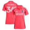 Cedric Teuchert St. Louis City SC adidas Women's 2025 Forever CITY Red Replica Player Jersey - Pink - Front View