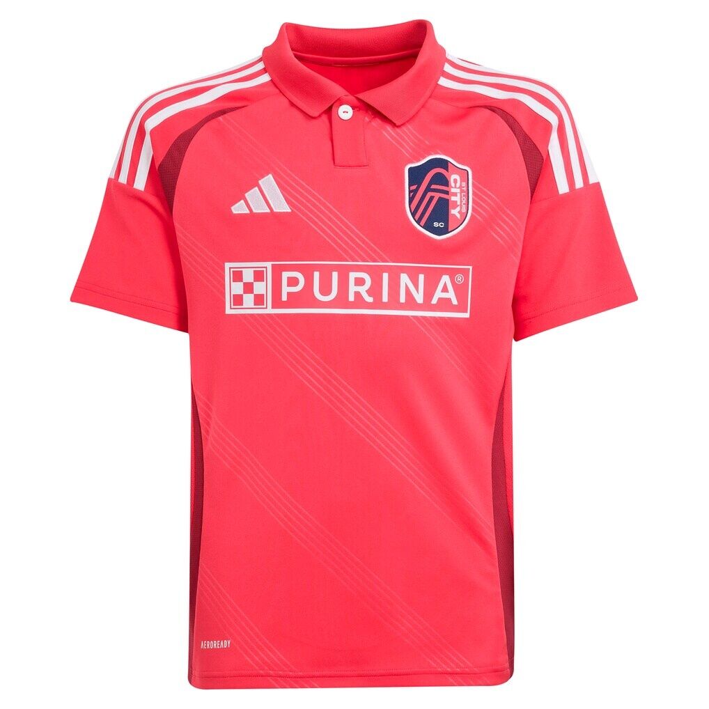 Cedric Teuchert St. Louis City SC adidas Youth 2025 Forever CITY Red Replica Player Jersey