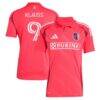 João Klauss St. Louis City SC adidas 2025 Forever CITY Red Replica Player Jersey - Red - Front View