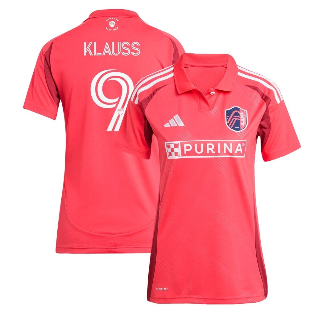 João Klauss St. Louis City SC adidas Women's 2025 Forever CITY Red Replica Player Jersey