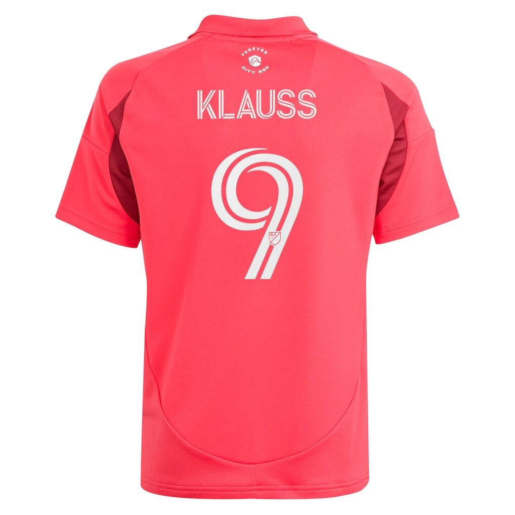 João Klauss St. Louis City SC adidas Youth 2025 Forever CITY Red Replica Player Jersey