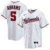 CJ Abrams Washington Nationals Nike Home Replica Jersey - White - Front View