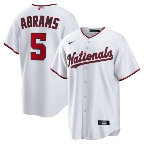 CJ Abrams Washington Nationals Nike Home Replica Jersey - White - Front View