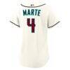 Ketel Marte Arizona Diamondbacks Nike Women's Home Replica Jersey - Cream - Detail View