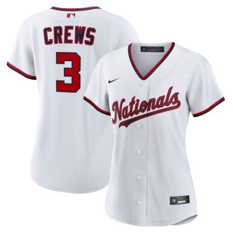 Dylan Crews Washington Nationals Nike Women's Home Replica Jersey - White - Front View