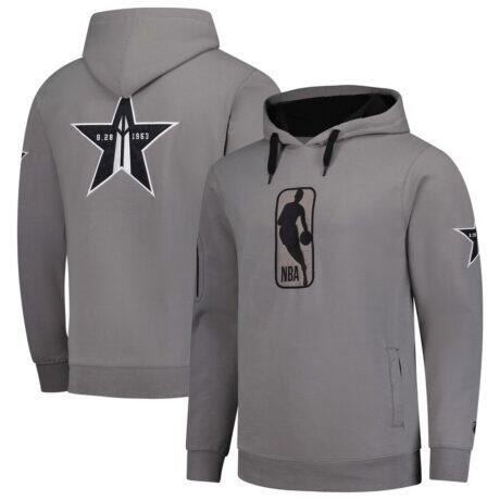 NBA Events FISLL Unisex Logoman Shadow Collection Pullover Hoodie - Gray - Front View