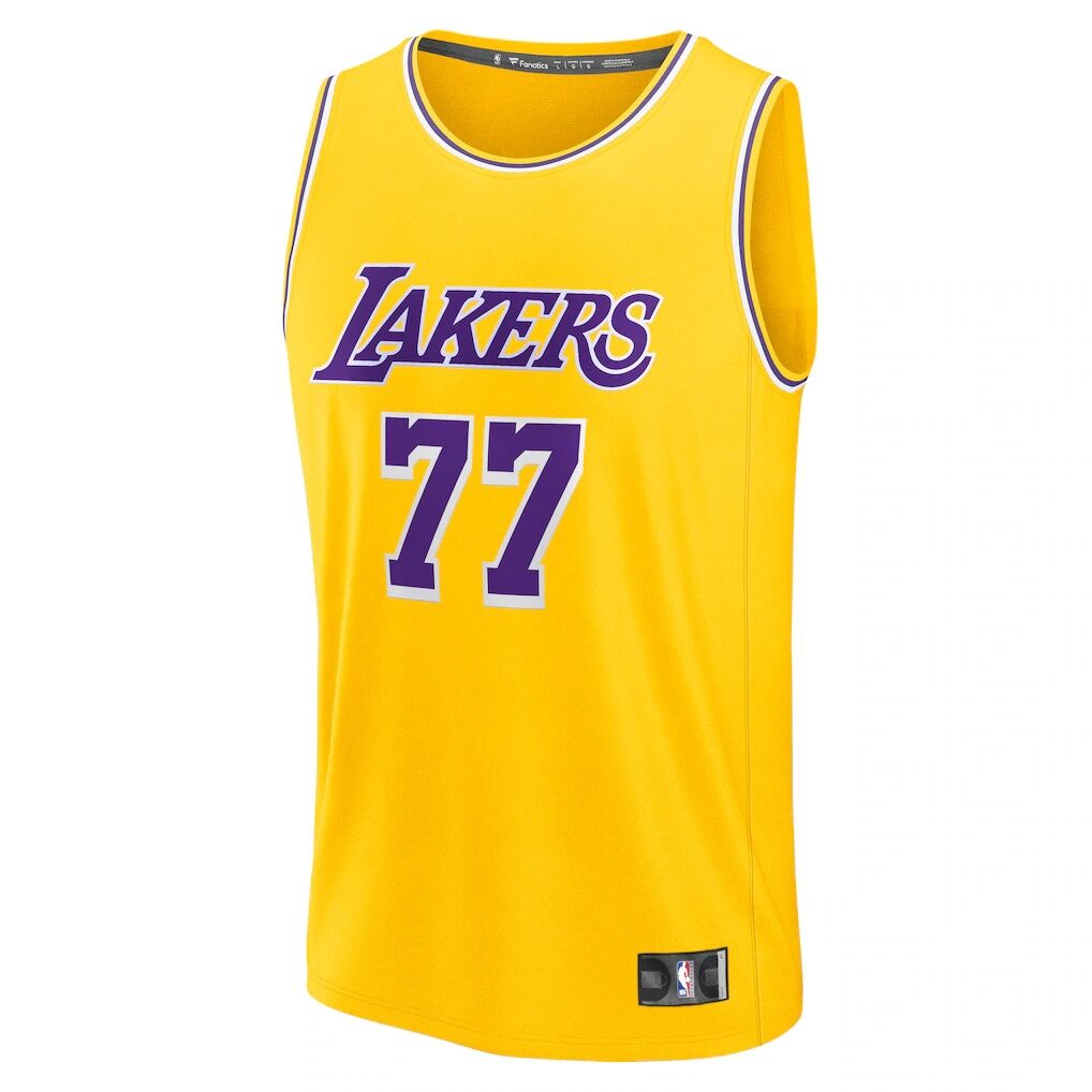 Luka Dončić Los Angeles Lakers Fashion7 Fast Break Replica Player Jersey - Icon Edition