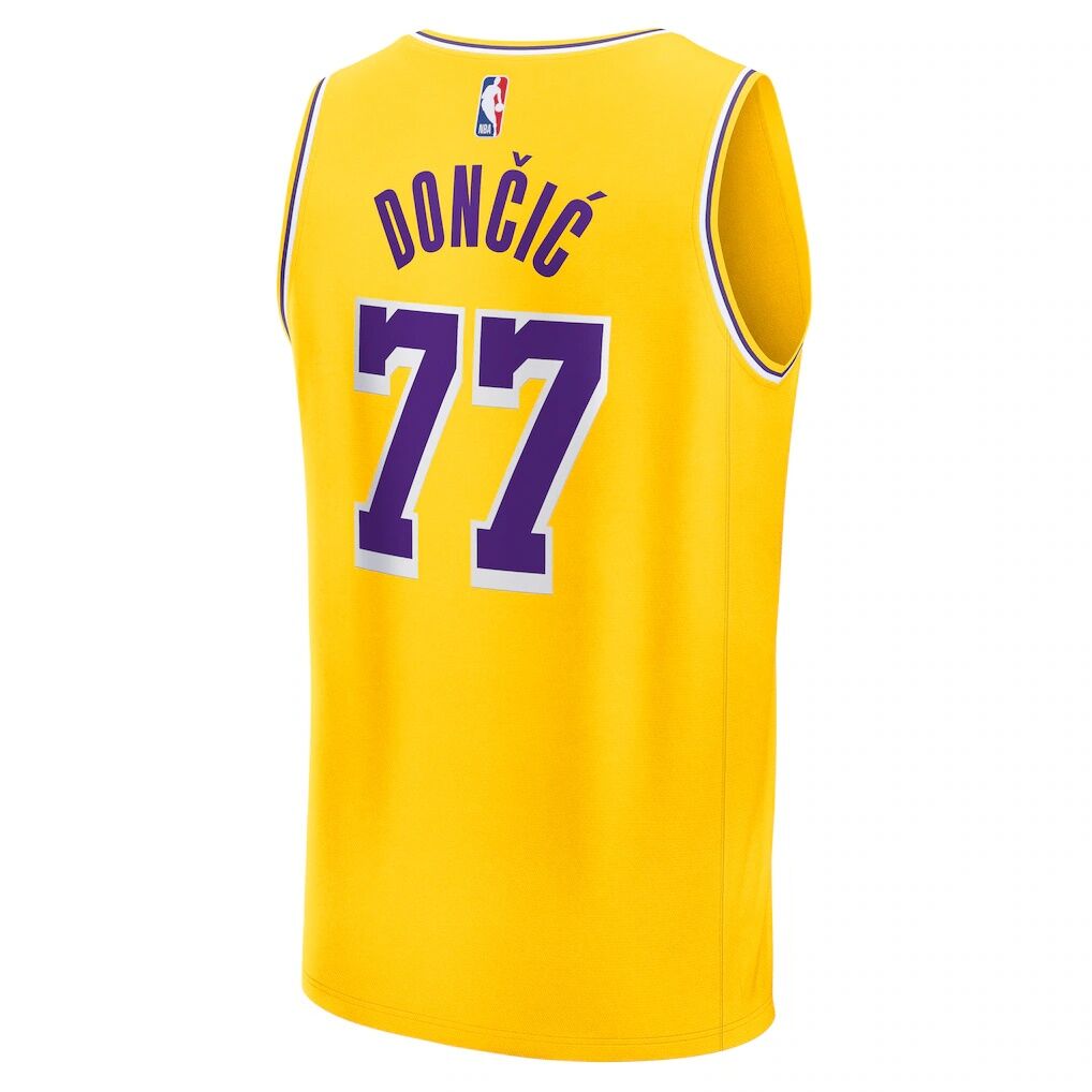 Luka Dončić Los Angeles Lakers Fashion7 Youth Fast Break Replica Player Jersey