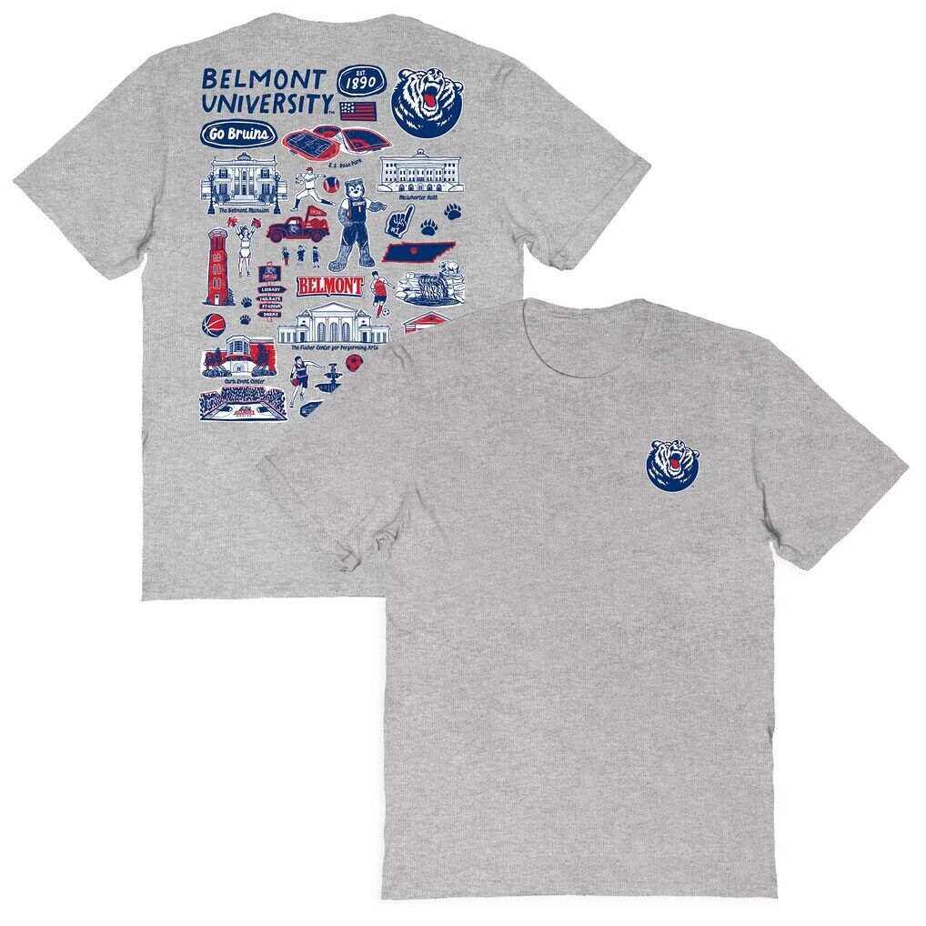Belmont Bruins Vive La Fete Women's Impressions Artwork Relaxed Fit T-Shirt
