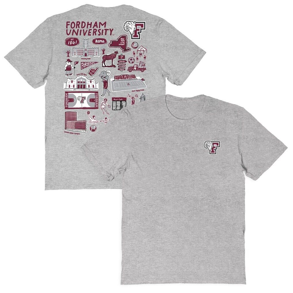 Fordham Rams Vive La Fete Women's Impressions Artwork Relaxed Fit T-Shirt