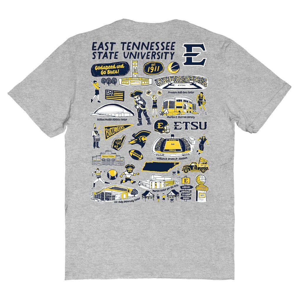 ETSU Buccaneers Vive La Fete Women's Impressions Artwork Relaxed Fit T-Shirt