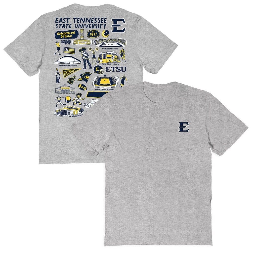 ETSU Buccaneers Vive La Fete Women's Impressions Artwork Relaxed Fit T-Shirt