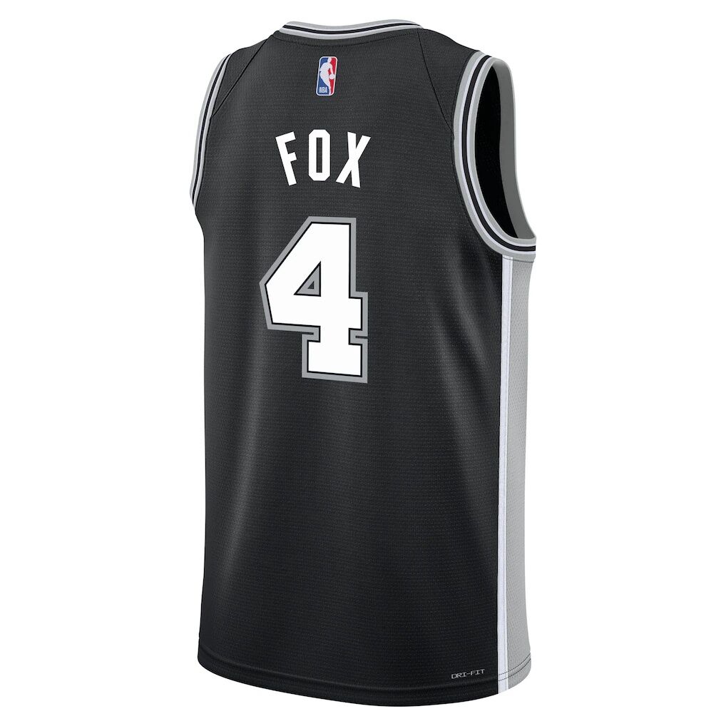 De'Aaron Fox San Antonio Spurs Nike Youth Swingman Jersey - Icon Edition