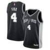 De'Aaron Fox San Antonio Spurs Nike Youth Swingman Jersey - Black - Front View