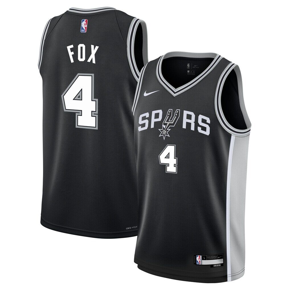 De'Aaron Fox San Antonio Spurs Nike Youth Swingman Jersey - Icon Edition