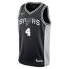 De'Aaron Fox San Antonio Spurs Nike Youth Swingman Jersey - Black - Side View