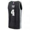 De'Aaron Fox San Antonio Spurs Fashion7 Fast Break Replica Player Jersey - Black - Detail View