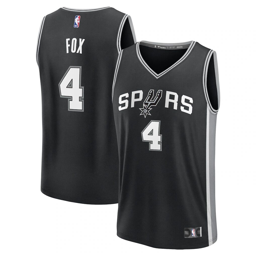 De'Aaron Fox San Antonio Spurs Fashion7 Fast Break Replica Player Jersey - Icon Edition