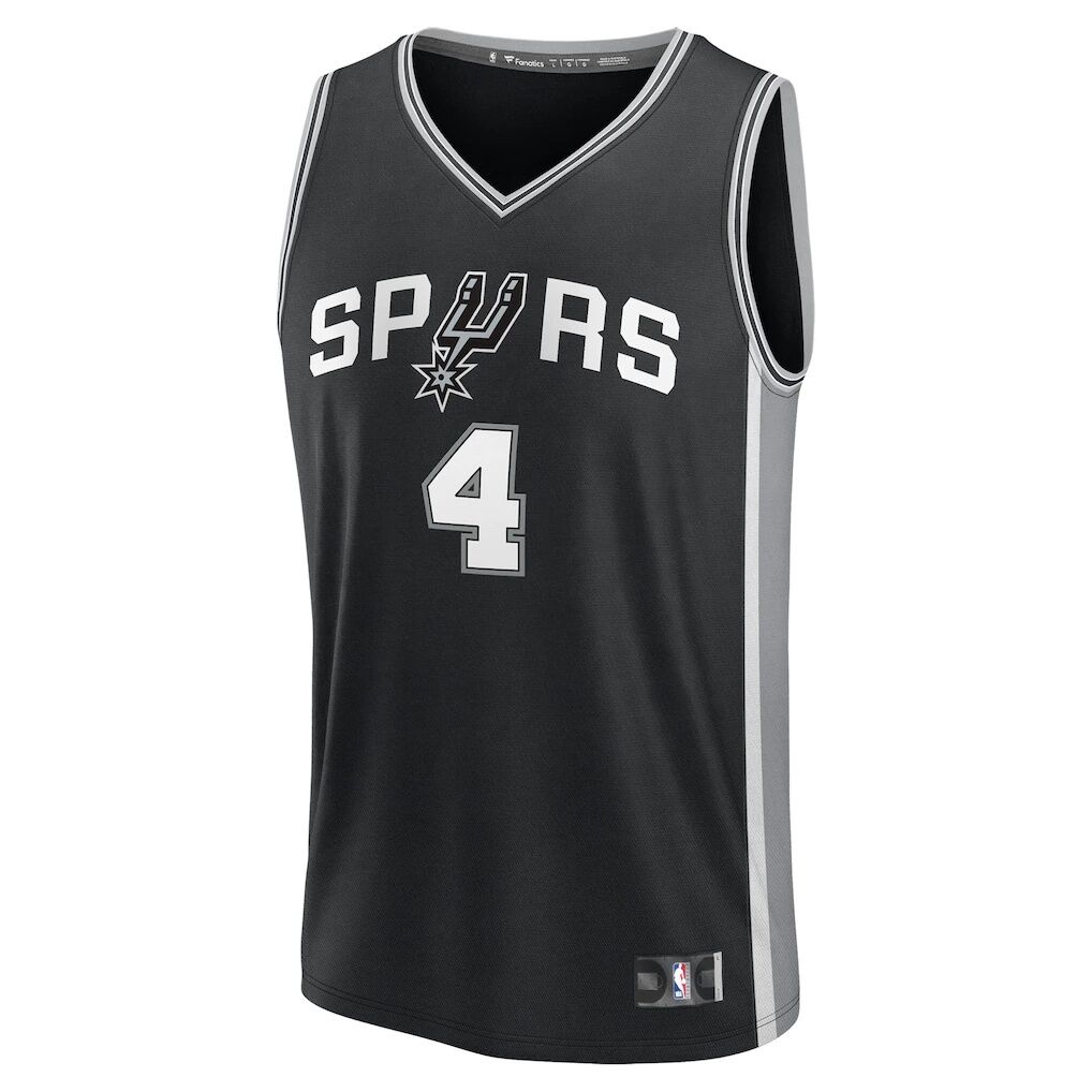 De'Aaron Fox San Antonio Spurs Fashion7 Fast Break Replica Player Jersey - Icon Edition