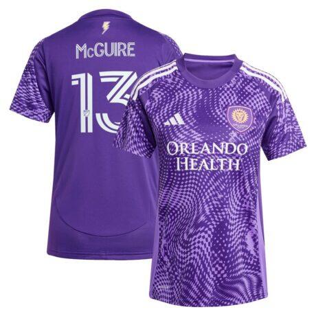 Duncan McGuire Orlando City SC adidas Women's 2025 Perfect Storm Replica Player Jersey - Purple - Front View