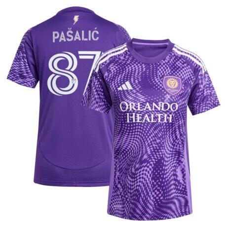 Marco Pašalić Orlando City SC adidas Women's 2025 Perfect Storm Replica Player Jersey - Purple - Front View