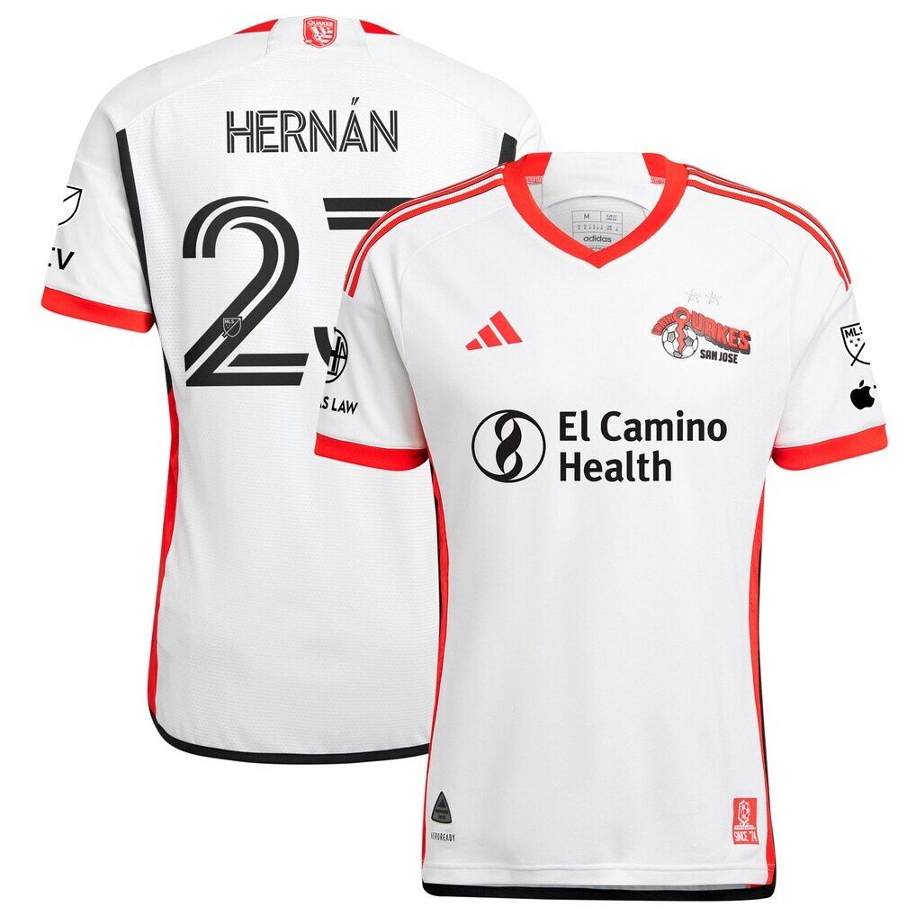 Hernán López San Jose Earthquakes adidas 2025 The 50 Kit Authentic Player Jersey