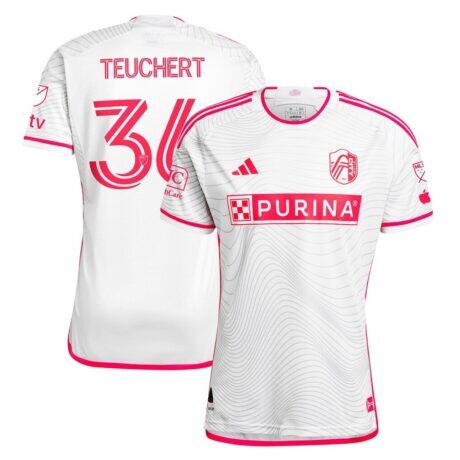 Cedric Teuchert St. Louis City SC adidas 2024 The Confluence Kit Authentic Player Jersey - White - Front View
