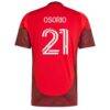 Jonathan Osorio Toronto FC adidas 2025 Club Kit Replica Player Jersey - Red - Detail View