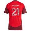 Jonathan Osorio Toronto FC adidas Women's 2025 Club Kit Replica Player Jersey - Red - Detail View