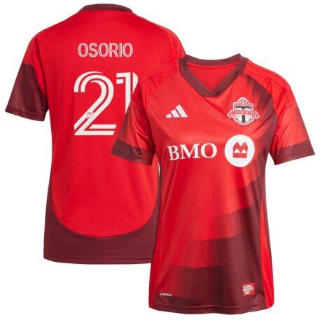 Jonathan Osorio Toronto FC adidas Women's 2025 Club Kit Replica Player Jersey - Red - Front View