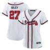 Austin Riley Atlanta Braves Nike Women's Home Replica Jersey - White - Front View