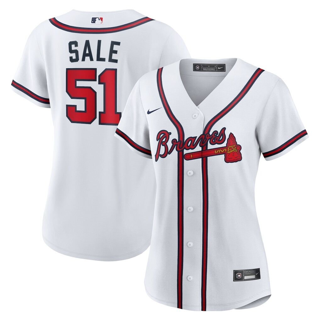 Chris Sale Atlanta Braves Nike Women’s Home Replica Jersey