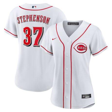 Tyler Stephenson Cincinnati Reds Nike Women's Home Replica Jersey - White - Front View